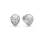 Load image into Gallery viewer, Half Carat Diamond Pear Drop Stud Bezel Earring