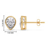 Load image into Gallery viewer, Half Carat Diamond Pear Drop Stud Bezel Earring