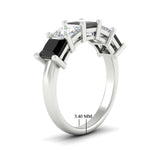 Load image into Gallery viewer, five-stone-black-diamond-ring-princess-cut-4-carat-in-white-gold-fdwb8008prblackangle2-4.00ct-nl-wg-hw