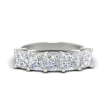 Load image into Gallery viewer, five-stone-diamond-ring-princess-cut-4-carat-in-platinum-fdwb8008prsleep-4.00ct-nl-wg