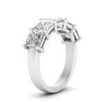 Load image into Gallery viewer, five-stone-diamond-ring-princess-cut-4-carat-in-white-gold-FD8008PRB-4.00CT-NL-WG.jpg
