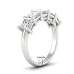 Load image into Gallery viewer, five-stone-diamond-ring-princess-cut-4-carat-in-white-gold-fdwb8008prangle2-4.00ct-nl-wg-hw
