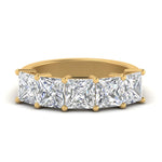 Load image into Gallery viewer, five-stone-diamond-ring-princess-cut-4-carat-in-yellow-gold-FD8008PRB-4.00CT-NL-YG.jpg