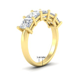 Load image into Gallery viewer, five-stone-diamond-ring-princess-cut-4-carat-in-yellow-gold-fdwb8008prangle2-4.00ct-nl-yg-hw