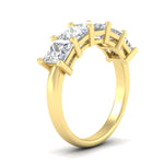 Load image into Gallery viewer, five-stone-diamond-ring-princess-cut-4-carat-in-yellow-gold-fdwb8008prangle2-4.00ct-nl-yg