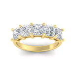 Load image into Gallery viewer, five-stone-diamond-ring-princess-cut-4-carat-in-yellow-gold-fdwb8008prangle5-4.00ct-nl-yg