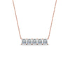 Load image into Gallery viewer, five-stone-princess-cut-diamond-bar-pendant-in-FDPD8413-NL-RG