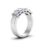 Load image into Gallery viewer, five-stone-radiant-diamond-anniversary-band-2-ct.-in-white-gold-FD8008RABHAND-2CT-NL-WG.jpg