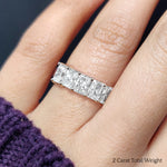 Load image into Gallery viewer, five-stone-radiant-diamond-anniversary-band-2-ct.-in-white-gold-FD8008RABHAND-2CT-NL-WG.jpg