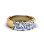 Load image into Gallery viewer, five-stone-radiant-diamond-anniversary-band-2-ct.-in-yellow-gold-FD8008RABHAND-2CT-NL-YG.jpg