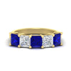 Load image into Gallery viewer, five-stone-sapphire-ring-princess-cut-4-carat-in-yellow-gold-fdwb8008prgsablsleep-4.00ct-nl-yg