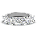 Load image into Gallery viewer, five-stone-wedding-band-cushion-cut-4-carat-in-white-gold-FD8008CUB-4.00CT-NL-WG.jpg