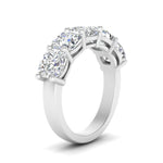 Load image into Gallery viewer, five-stone-wedding-band-cushion-cut-4-carat-in-white-gold-FD8008CUB-4.00CT-NL-WG.jpg