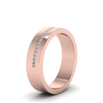 Load image into Gallery viewer, Flat Channel Set Diamond Mens Band