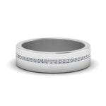 Load image into Gallery viewer, Flat Channel Set Diamond Mens Band