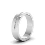 Load image into Gallery viewer, Flat Channel Set Diamond Mens Band