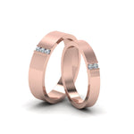Load image into Gallery viewer, flat-diamond-matching-wedding-rings-in-rose-gold-FD8857B-NL-RG.jpg