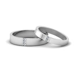 Load image into Gallery viewer, flat-diamond-matching-wedding-rings-in-white-gold-FD8857B-NL-WG.jpg