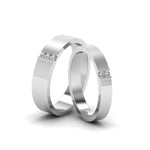 Load image into Gallery viewer, flat-diamond-matching-wedding-rings-in-white-gold-FD8857B-NL-WG.jpg