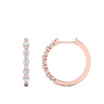 Load image into Gallery viewer, floating-bezel-diamond-huggie-earring-in-rose-gold-FD-SDER01023-NL-RG