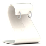 Load image into Gallery viewer, floating-bezel-diamond-huggie-earring-in-white-gold-FD-SDER01023-NL-WG