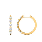 Load image into Gallery viewer, floating-bezel-diamond-huggie-earring-in-yellow-gold-FD-SDER01023-NL-YG