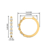 Load image into Gallery viewer, Floating Bezel Diamond Huggie Earring