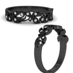 Load image into Gallery viewer, floral-diamond-wedding-anniversary-band-in-black-gold-FD11261BANGLE3-NL-BG.jpg