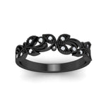 Load image into Gallery viewer, floral-diamond-wedding-anniversary-band-in-black-gold-FD11261BANGLE3-NL-BG.jpg