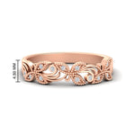 Load image into Gallery viewer, floral-diamond-wedding-anniversary-band-in-rose-gold-FD11261BANGLE3-NL-RG.jpg
