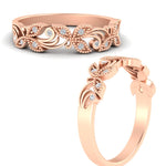 Load image into Gallery viewer, floral-diamond-wedding-anniversary-band-in-rose-gold-FD11261BANGLE3-NL-RG.jpg