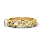 Load image into Gallery viewer, floral-diamond-wedding-anniversary-band-in-yellow-gold-FD11261BANGLE3-NL-YG.jpg
