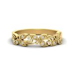 Load image into Gallery viewer, floral-diamond-wedding-anniversary-band-in-yellow-gold-FD11261BANGLE3-NL-YG.jpg