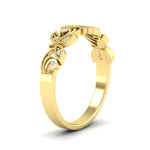 Load image into Gallery viewer, floral-diamond-wedding-anniversary-band-in-yellow-gold-FD11261BANGLE3-NL-YG.jpg