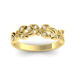 Load image into Gallery viewer, floral-diamond-wedding-anniversary-band-in-yellow-gold-FD11261BANGLE3-NL-YG.jpg