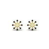 Load image into Gallery viewer, floral-halo-black-diamond-earring-jackets-for-2-carat-studs-in-yellow-gold-fdear894gblackangle2-2.00ct-nl-yg?v=1762512700