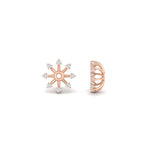Load image into Gallery viewer, floral-halo-diamond-earring-jackets-for-2-carat-studs-in-rose-gold-fdear894angle4-2.00ct-nl-rg?v=1762512700