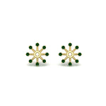 Load image into Gallery viewer, floral-halo-emerald-earring-jackets-for-2-carat-studs-in-yellow-gold-fdear894gemgrangle2-2.00ct-nl-yg?v=1762512700