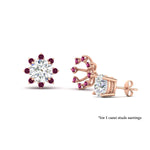 Load image into Gallery viewer, floral-halo-pink-sapphire-earring-jackets-for-1-carat-studs-in-rose-gold-fdear894gsadrpiangle3-1.00ct-nl-rg-lg1?v=1762512696