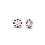 Load image into Gallery viewer, floral-halo-pink-sapphire-earring-jackets-for-1-carat-studs-in-white-gold-fdear894gsadrpiangle1-1.00ct-nl-wg?v=1762512696