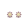 Load image into Gallery viewer, floral-halo-pink-sapphire-earring-jackets-for-1-carat-studs-in-yellow-gold-fdear894gsadrpiangle2-1.00ct-nl-yg?v=1762512696
