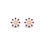 Load image into Gallery viewer, floral-halo-pink-sapphire-earring-jackets-for-2-carat-studs-in-rose-gold-fdear894gsadrpiangle2-2.00ct-nl-rg?v=1762512700