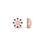 Load image into Gallery viewer, floral-halo-pink-sapphire-earring-jackets-for-2-carat-studs-in-rose-gold-fdear894gsadrpiangle4-2.00ct-nl-rg?v=1762512700