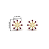Load image into Gallery viewer, floral-halo-pink-sapphire-earring-jackets-for-2-carat-studs-in-yellow-gold-fdear894gsadrpiangle2-2.00ct-nl-yg-hw?v=1762512700