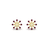 Load image into Gallery viewer, floral-halo-pink-sapphire-earring-jackets-for-2-carat-studs-in-yellow-gold-fdear894gsadrpiangle2-2.00ct-nl-yg?v=1762512700