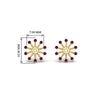 Load image into Gallery viewer, floral-halo-pink-sapphire-earring-jackets-for-3-carat-studs-in-yellow-gold-fdear894gsadrpiangle2-3.00ct-nl-yg-hw?v=1762513222