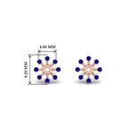 Load image into Gallery viewer, floral-halo-sapphire-earring-jackets-for-1-carat-studs-in-rose-gold-fdear894gsablangle2-1.00ct-nl-rg-hw?v=1762512696