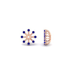 Load image into Gallery viewer, floral-halo-sapphire-earring-jackets-for-2-carat-studs-in-rose-gold-fdear894gsablangle4-2.00ct-nl-rg?v=1762512700