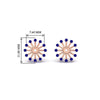 Load image into Gallery viewer, floral-halo-sapphire-earring-jackets-for-4-carat-studs-in-rose-gold-fdear894gsablangle2-4.00ct-nl-rg-hw?v=1762512708