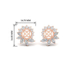 Load image into Gallery viewer, floral-halo-style-for-4-carat-ear-jacket-in-rose-gold-fdear10312angle2-4.00ct-nl-rg-hw.jpg?v=1762859614